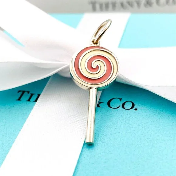 Tiffany Lollipop Charm Tiffany Necklace Sterling Silver 925